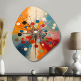 Colorful Mid Century Optical Serenade IV - Asymmetric Metal Wall Art