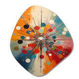 Colorful Mid Century Optical Serenade IV - Asymmetric Metal Wall Art