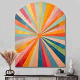 Colorful Mid Century Optical Serenade I - Asymmetric Metal Wall Art