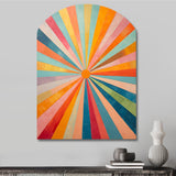 Colorful Mid Century Optical Serenade I - Asymmetric Metal Wall Art