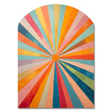 Colorful Mid Century Optical Serenade I - Asymmetric Metal Wall Art