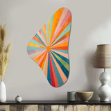 Colorful Mid Century Optical Serenade I - Asymmetric Metal Wall Art