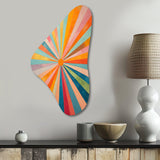 Colorful Mid Century Optical Serenade I - Asymmetric Metal Wall Art