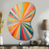 Colorful Mid Century Optical Serenade I - Asymmetric Metal Wall Art