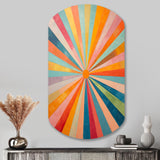 Colorful Mid Century Optical Serenade I - Asymmetric Metal Wall Art