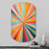 Colorful Mid Century Optical Serenade I - Asymmetric Metal Wall Art