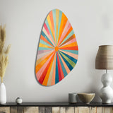 Colorful Mid Century Optical Serenade I - Asymmetric Metal Wall Art