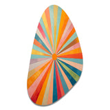 Colorful Mid Century Optical Serenade I - Asymmetric Metal Wall Art