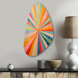 Colorful Mid Century Optical Serenade I - Asymmetric Metal Wall Art