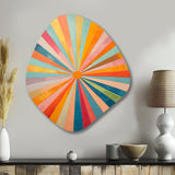 Colorful Mid Century Optical Serenade I - Asymmetric Metal Wall Art