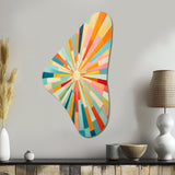 Colorful Mid Century Optical Serenade III - Asymmetric Metal Wall Art