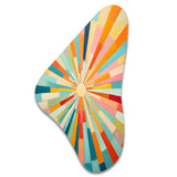 Colorful Mid Century Optical Serenade III - Asymmetric Metal Wall Art