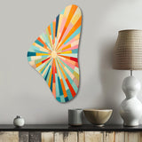 Colorful Mid Century Optical Serenade III - Asymmetric Metal Wall Art