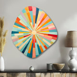 Colorful Mid Century Optical Serenade III - Asymmetric Metal Wall Art