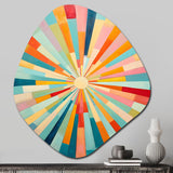 Colorful Mid Century Optical Serenade III - Asymmetric Metal Wall Art