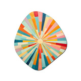 Colorful Mid Century Optical Serenade III - Asymmetric Metal Wall Art