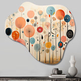 Colorful Mid Century Whimsical Wallpapers - Asymmetric Metal Wall Art