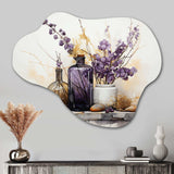 Purple Beige Minimalism Balance And Contrast - Asymmetric Metal Wall Art