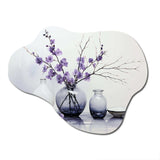 Purple Grey Minimalism Balance And Contrast Pottery - Asymmetric Metal Wall Art