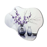 Purple Grey Minimalism Balance And Contrast Pottery - Asymmetric Metal Wall Art