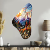 Colorful Mountains Sharp Peaks I - Asymmetric Metal Wall Art