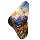 Colorful Mountains Sharp Peaks I - Asymmetric Metal Wall Art