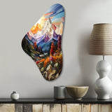 Colorful Mountains Sharp Peaks I - Asymmetric Metal Wall Art