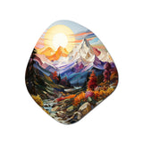 Colorful Mountains Sharp Peaks I - Asymmetric Metal Wall Art