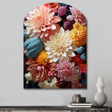 Mums Autumn Hues Showcases II - Asymmetric Metal Wall Art