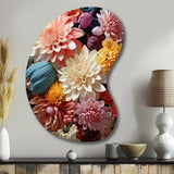 Mums Autumn Hues Showcases II - Asymmetric Metal Wall Art