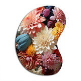 Mums Autumn Hues Showcases II - Asymmetric Metal Wall Art