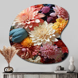 Mums Autumn Hues Showcases II - Asymmetric Metal Wall Art