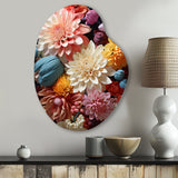 Mums Autumn Hues Showcases II - Asymmetric Metal Wall Art