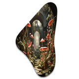 Mushroom The Secret Garden - Asymmetric Metal Wall Art