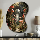 Mushroom The Secret Garden - Asymmetric Metal Wall Art