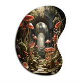 Mushroom The Secret Garden - Asymmetric Metal Wall Art