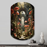 Mushroom The Secret Garden - Asymmetric Metal Wall Art