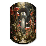 Mushroom The Secret Garden - Asymmetric Metal Wall Art