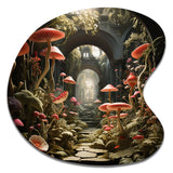 Mushroom The Secret Garden - Asymmetric Metal Wall Art