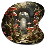 Mushroom The Secret Garden - Asymmetric Metal Wall Art