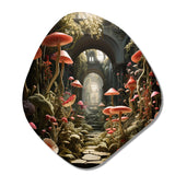 Mushroom The Secret Garden - Asymmetric Metal Wall Art