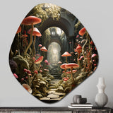 Mushroom The Secret Garden - Asymmetric Metal Wall Art