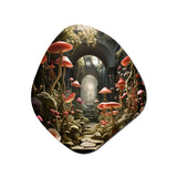 Mushroom The Secret Garden - Asymmetric Metal Wall Art