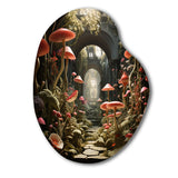 Mushroom The Secret Garden - Asymmetric Metal Wall Art