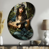 Music Celtic Melodies Emerald - Asymmetric Metal Wall Art