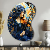 Blue Music Classical Elegance II - Asymmetric Metal Wall Art