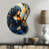 Blue Music Classical Elegance II - Asymmetric Metal Wall Art