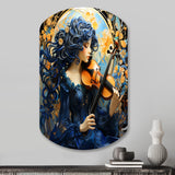 Blue Music Classical Elegance II - Asymmetric Metal Wall Art