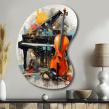 Music Dynamic Ballad Bold - Asymmetric Metal Wall Art