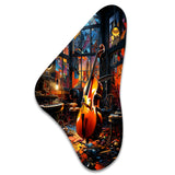 Music Jazz Fusion Vibrant - Asymmetric Metal Wall Art